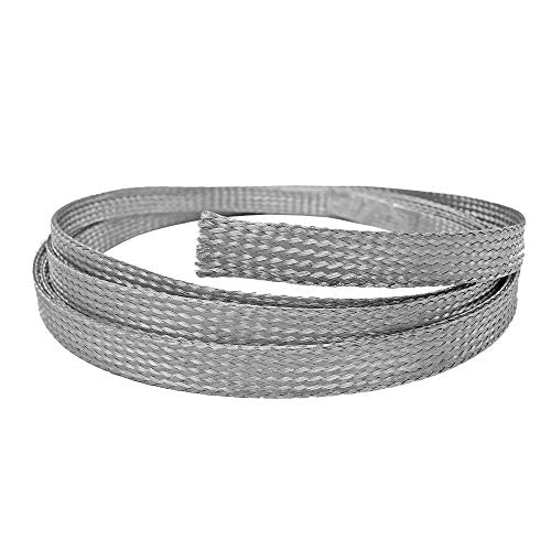 Electriduct 3/4" Stainless Steel Braided Sleeving 304SS Metal Flexible Expandable Mesh Sleeve - 25 Feet - color: 25 Feet, size: 0.75 (3/4) Inch