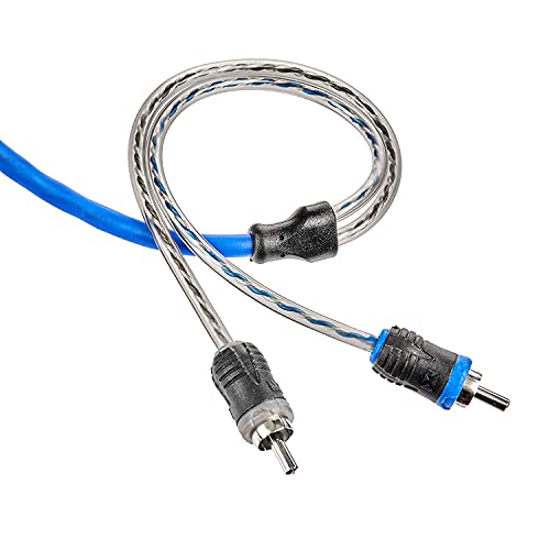 NVX® XIV23 9.84 ft (3 Meter) Oxygen Free Copper 2-Channel Twisted Pair V-Series Car Audio RCA Audio Interconnect Cable with Shielded Noise Reduction and Split-tip Silver-Plated Ends - size: 2 Channel-10 ft.