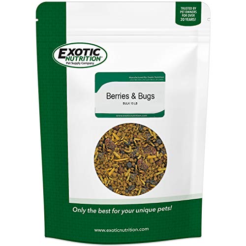 Berries & Bugs (10 lb.) - All Natural High Protein High Fiber Insectivore Diet with Fruit, Gut-Loaded Insects, & Healthy Vitamins - Hedgehogs, Sugar Gliders, Skunks, Opossums & Other Insectivores - size: 10 Pound (Pack of 1)