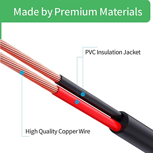 3.3FT 1M DC Power Extension Cable 5.5mm x 2.1mm,for CCTV Camera IP WiFi Camera,DVR,LED Strip,DC Power Supply Adapter Extender Wire,Black (Pack of 2) - size: 3.3FT