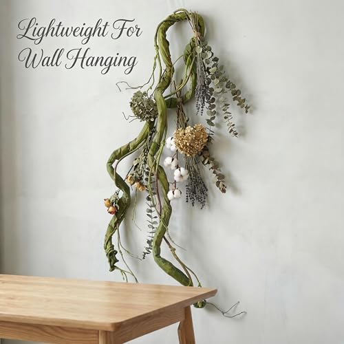118in Bendable Greenery Garland Halloween Vine for Hanging Decor | Large Tree Branches Artificial Wall Grapevines Craft Plants Tree Trunk Creepy Jungle Twigs Reptile Climbing Mantel Decoration