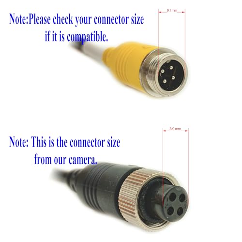 Bus Truck Vehicle Backup Cameras Wide View Angle cab cam Rearview Reverse Waterproof Night Vision 4 PIN Cam for Travel Trailer/Pickup/Van/RV Camper/Motor Home (12V,package not include extension cable) - color: DL003