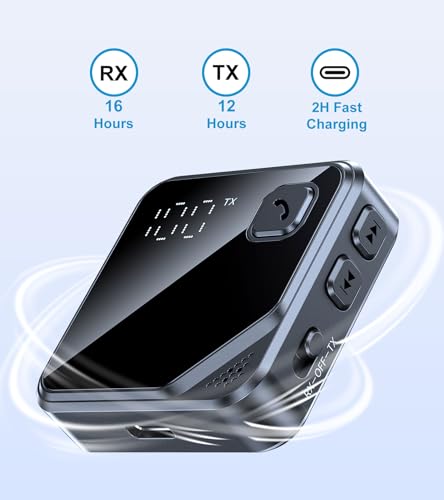 Bluetooth Transmitter Receiver for TV & Airplane AUX Adapter