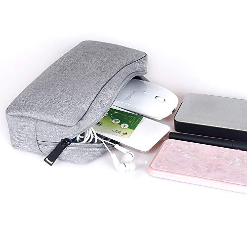Universal Electronics/Accessories Soft Carrying Case Bag, Durable & Light-weight,Suitable for Out-going, Business, Travel and Cosmetics Kit (Small+Big-Gray) - color: Small+Big-Gray