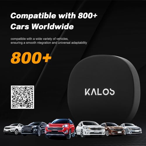 KALOS Android Auto Wireless Adapter,Convert Factory Wired to Wireless,Instant Connection,Plug & Play, Auto-Connect,Compatible with Android 11+ & Cars from 2015