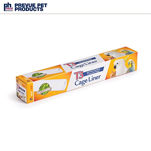 Prevue Pet Products T3 Cage Liner - Bird Cage Accessories, Odor Absorbent Protection, Universal Liner for All Birds, Fits Small, Medium, and Large Enclosures, Simplifies Cleaning - Regular Size