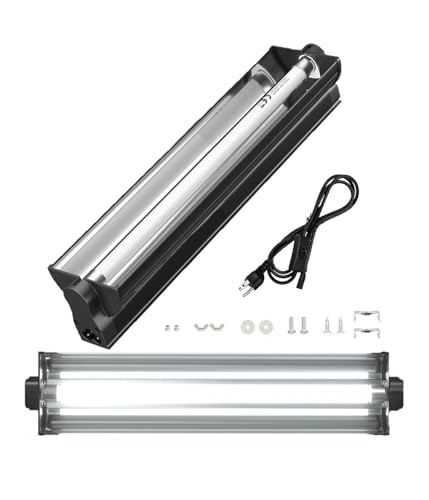 T5 UVB Reptile Light Fixture Combo Kit - 12 Inch 8W Terrarium Hood 10.0 UVA UVB Bulb with High-Efficiency Reflector for Desert Reptiles & Amphibians (Bearded Dragons, Turtles, Tortoises) - size: 8W T5 Suite