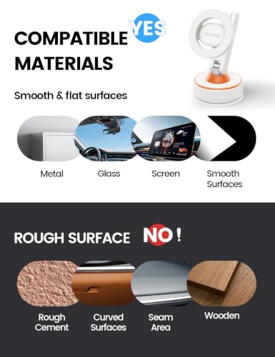 Lamicall Car Phone Holder Mount Ultra Nano Gel & 70+LBS Vacuum Suction Cup - color: White