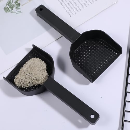 2Pcs Poop Scooper 2.95 in × 5.9 in Cat Litter Scooper Fine Mesh Sifting Shovel Plastic Handle for Guinea Pig Rabbits Small Animals for Easy Waste Cleaning