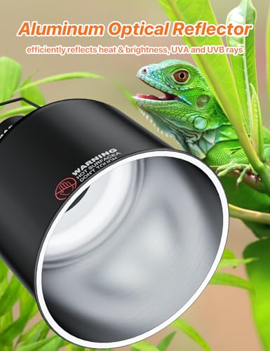 2-Pack 5.5 Inch Deep Dome Reptile Light Fixture with Clamp, ETL Certified E26 Ceramic Socket (100W), Aluminum UVA UVB Basking Lamp Holder for Terrariums, Bearded Dragons and Turtles - size: 2 Pack 5.5 Inch