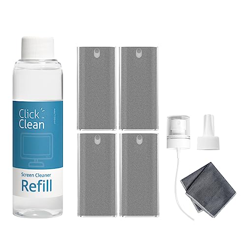 CLICK CLEAN Screen Cleaner Kit, 4 Cleaning Sprays with 4 oz Refill - size: 4 L126T Screen Cleaner Refill Kits