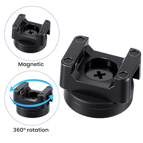 Molain 20Pcs Magnetic Zip Tie Mounts with 100Pcs Magnetics Cable Ties