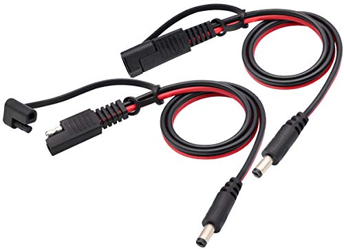 DC to SAE Connectors Cable SAE Plug to DC 5.5mm x 2.1mm Male Adapters Cables for Automotive RV Solar Panel Solar Battery Panels Connect Cables(0.5/1.5ft-2pack) - color: 0.5m-DC-2Pack