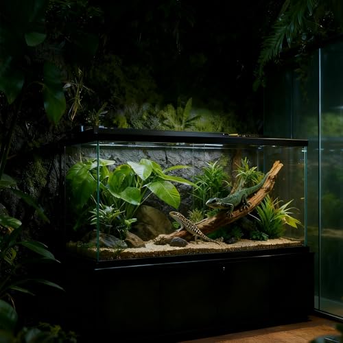 T5 HO UVB Lighting Kit, 8W Terrarium Hood with Detachable Curved Reflector, Desert 10.0 UVB T5 Lamp (8 Watts) - size: 8 Watts