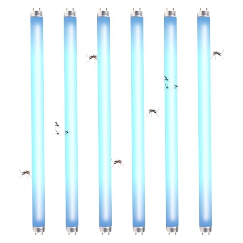 6 Pcs 15W 18 Inch Replacement UV Bulb F15T8/BL UVA 365nm Fluorescent Light Bulbs for 30W Indoor Bug Zapper, F15T8 Black Light Bulbs for Indoor Outdoor Mosquito & Flying Insect Zapper Lamp - size: 15W BZL-6P