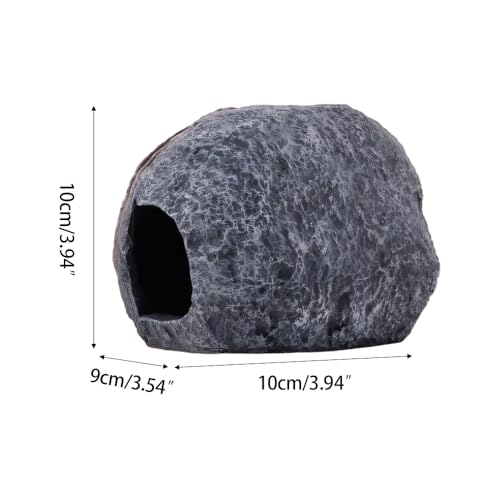 MiOYOOW Aquarium Hideaway Rock, Resin Magnetic Fish Hideout Rocks Fish Tank Hiding Rock House for Betta Shrimp Reptiles Landscape Ornament - color: Blue