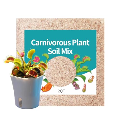 2 Qts Carnivorous Plant Soil Mix, Great Potting Soil for Venus Fly Trap Live Plant, Pitcher Plants, Sundews and Butterworts - size: 2QT