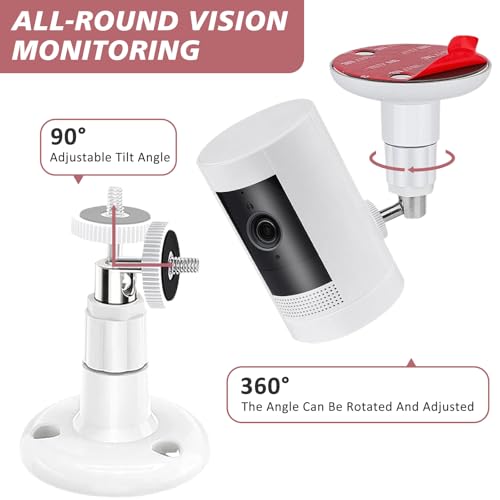 2 Pack Wall Mount Kit, VHB Adhesive or Screw, No Drill, Compatible with Arlo, Eufy Cam, Plug-in Ring & HD Security Camera, Stick & Up Cam Battery, Wyze Cam, Universal Indoor Outdoor Bracket
