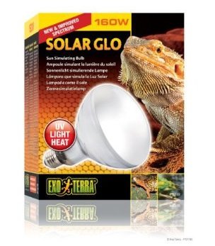 160-watt Exo Terra Solar-Glo High Intensity Self-Ballasted Uv/Heat Mercury Vapor Lamp, vapor bulbs