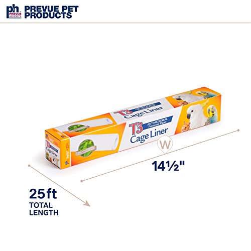 Prevue Pet Products T3 Cage Liner - Bird Cage Accessories, Odor Absorbent Protection, Universal Liner for All Birds, Fits Small, Medium, and Large Enclosures, Simplifies Cleaning - Regular Size