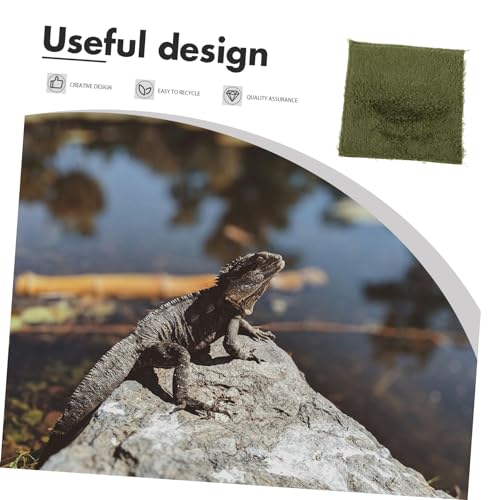 Reptile Carpet Mat for Tortoises and Snakes Washable Terrarium Liner Moisture Retaining Faux Grass Bedding for Reptile Habitats and Enclosures - size: 20.00X20.00X0.50CM