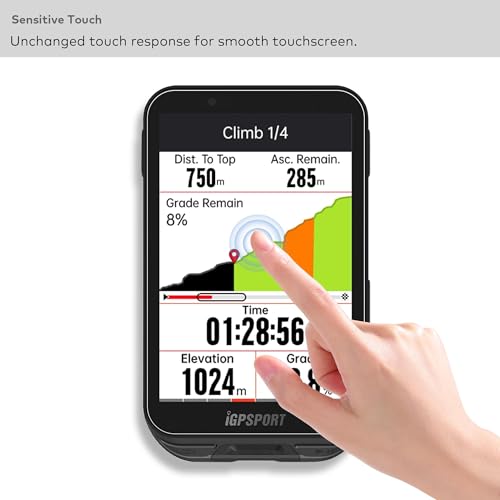 [3-Pack] INNOSURE Premium Silicone Case & Tempered Glass Screen Protector for iGPSPORT iGS800 - Cycling GPS Computer Anti-Drop, Durable (Grey) - color: iGS800 - Glass & Case Grey