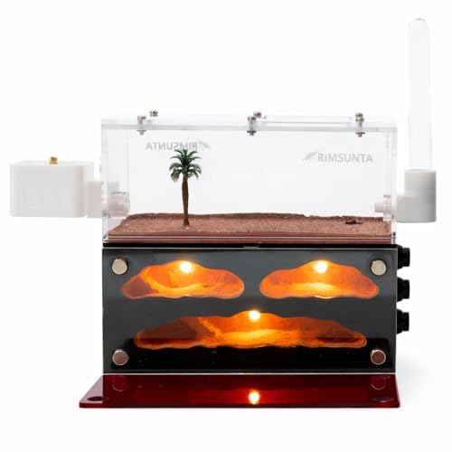 Lumen Chamber Ant Nest with Built in LED Lights, Replaceable Light Module, Water Feeder, Trash Box and Ant Keeping Starter Lit - color: Chambers