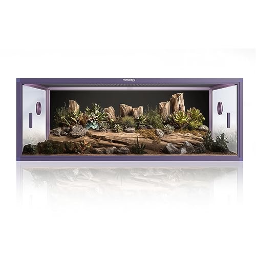 Phailozoo 85 Gallon Reptile Terrarium with 10" Reptile Tank Stackers, Front Opening Snake Tank for Easy Feeding, Reptile Tank with Leakproof Bottom & Top Screen Ventilation 48''x24''x18''