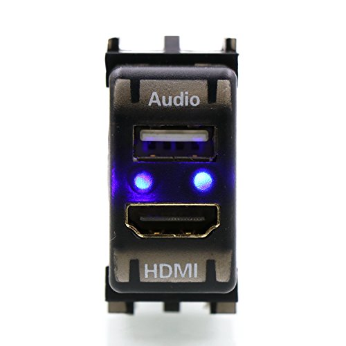 Timloon HDMI Socket Mount Cable +USB Audio Input Use for Nissan