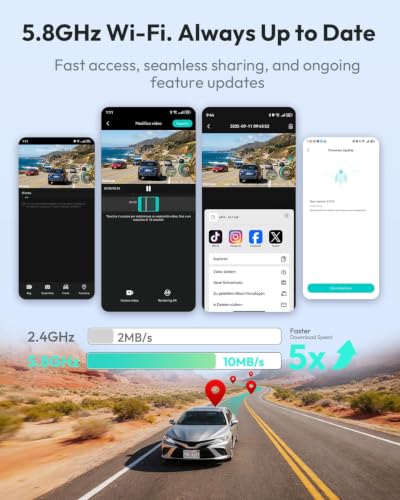 BOTSLAB G300H Plus 4K Hardwire Kit Dash cam Front and Rear, STARVIS 2, App
