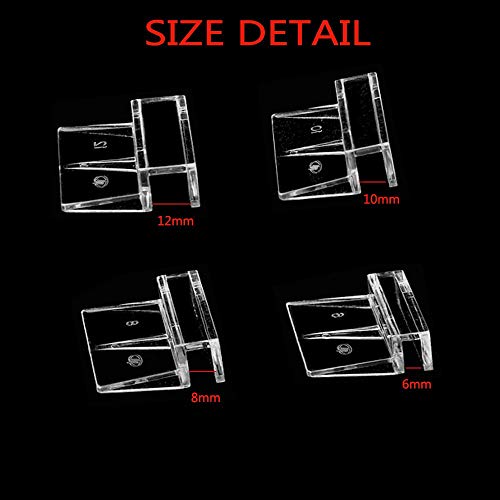 4pcs Clear Color Acrylic Aquarium Fish Tank Glass Cover Clip Support Holder (6mm) - size: 6mm