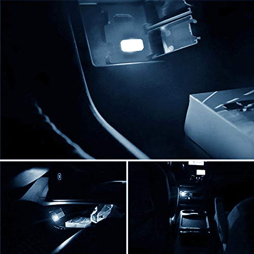 iJDMTOY USB Mini LED Car Interior Ambient Atmosphere Accent Lighting Kit - color: White