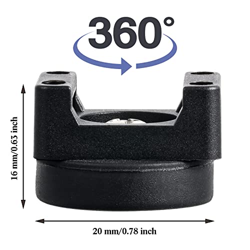 Yookeer 15 Pcs Magnetic Zip Tie Mount Cable Clips Black, 22 mm - size: 22 mm