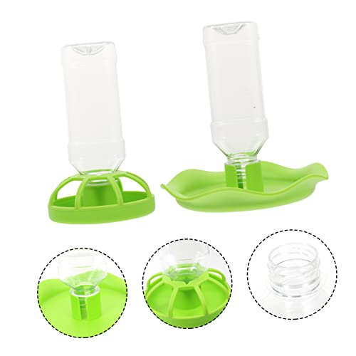 BESTonZON 2-Pack Reptile Feeding Dish Water Bowl Set Plastic Tortoise Food Holder Drainage Suitable for Lizards Bearded Dragons and Aquatic Pets