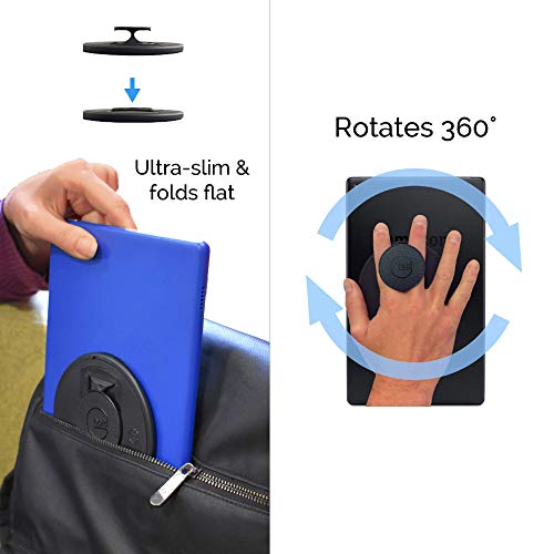 G-Hold® - Comfort Tablet Holder Works with Any Tablet, Tablet case, e-Reader, iPad - Universal, Ergonomic, Rotating, Folds Flat and Adjustable (Black) - color: Black Engraved