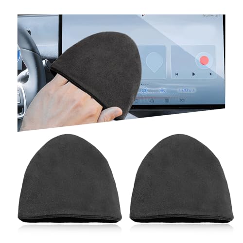 Ohleats 2PCS Car Screen Cleaner, Microfiber Cleaning Pad, Triangle - color: Triangle,2Pcs