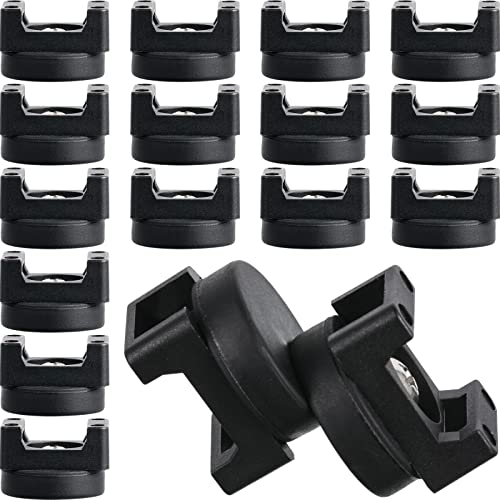 Yookeer 15 Pcs Magnetic Zip Tie Mount Cable Clips Black, 22 mm - size: 22 mm