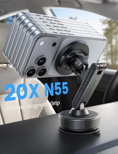 Lamicall Car Phone Holder Mount Ultra Nano Gel & 70+LBS Vacuum Suction Cup - color: Black