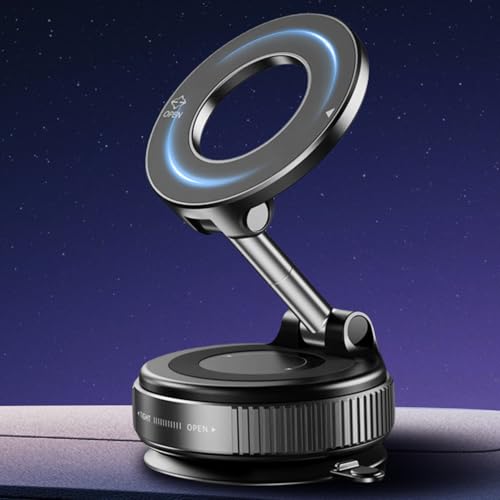 Minson’s BestShop Vacuum Magnetic Phone Holder for Smooth Surfaces, Black