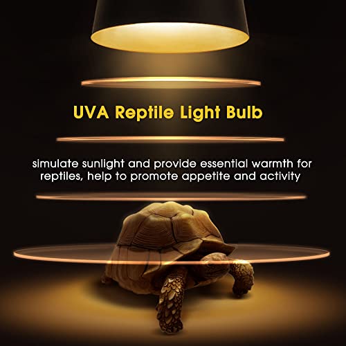 Briignite Reptile Heat Bulb 2 Pack, 75W UVA Reptile Light Bulbs, Dimmable Heat Lamp Bulbs Basking Spot Light Bulb for Reptiles, Amphibian, Bearded Dragon, Lizard, Chicken - color: Cream-75w Th11