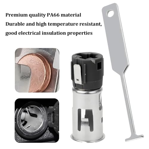 HZEL Car Cigarette Lighter Socket with Removal Tool, 12V Vehicle Power Outlet Socket Adapter Replaces 56457, Automotive Cigarette Lighter Replacement, Compatible with LaCrosse Enclave G5