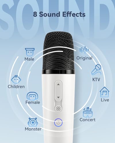 Tesla Karaoke Microphone for Tesla with Portable Case, Car Karaoke Microphone with USB A Receiver for Tesla Model Y/3/S/X, Wireless Singing Mic with 3.5mm Jack for Cars, Speakers, 2Mics