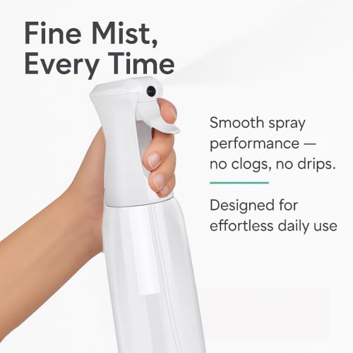 VIGOR PATH Continuous Spray Bottle for Hair – Fine Mist Mister for Hairstyling, Cleaning, Plants, Pets, Barbers, Salons, and Essential Oil Applications (500ml/17 oz) - size: 16.9 Ounces