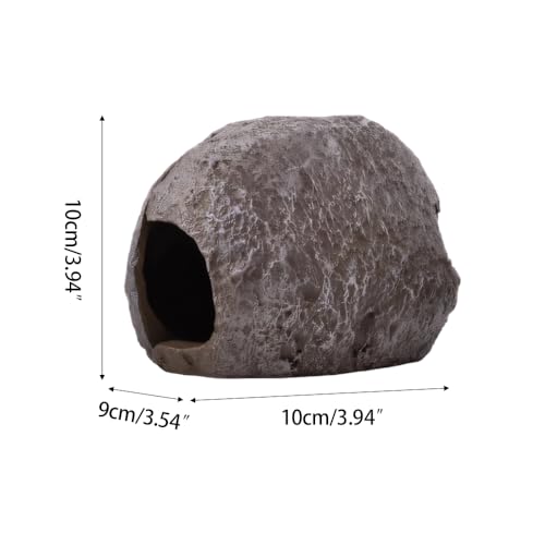 MiOYOOW Aquarium Hideaway Rock, Resin Magnetic Fish Hideout Rocks Fish Tank Hiding Rock House for Betta Shrimp Reptiles Landscape Ornament - color: Red