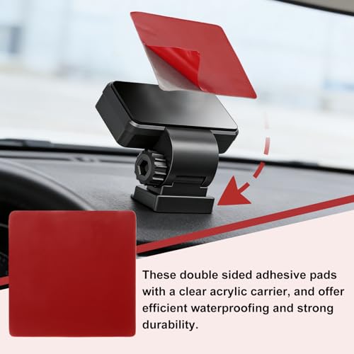20 Pcs Double Sided Adhesive Pads, 2.36" x 2.36" Dash Cam Sticky Pads Self-Adhesive Square Mounting Foam Tape Waterproof & Heat Resistant for Car Walls Picture Home Decor, Red - size: 2.36" x 2.36"