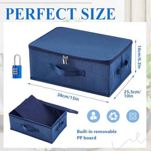Briwooody Discreet Lockable Toy Bag,Dark Blue,15 X 10 X 6.3 In - color: Dark Blue, size: 15 x 10 x 6.3 Inch