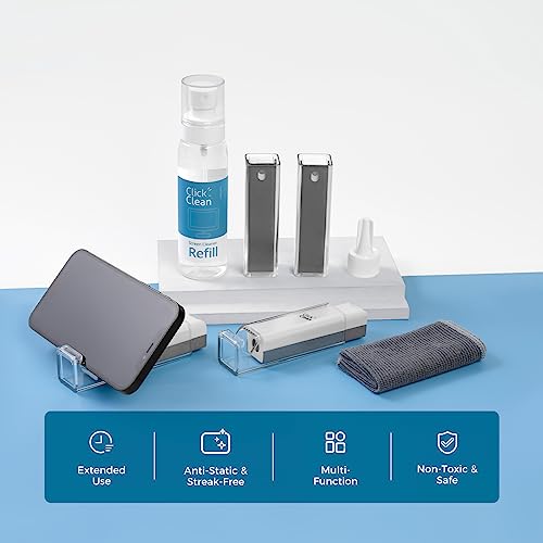 CLICK CLEAN Screen Cleaner Kit, 4 Cleaning Sprays with 4 oz Refill - size: 4 L116T Screen Cleaner Refill Kits