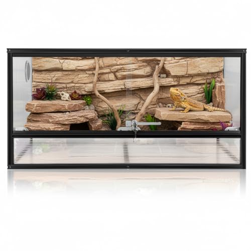 50 Gallon Bearded Dragon Tank, 36x18x18 Reptile Terrarium - size: 36x18x18" (50 Gallon)