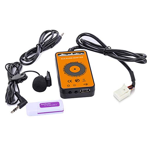 Car Stereo Transmitter Build-in Bluetooth 5.0 with USB & AUX Input Hands-Free Calling Adapter for Toyota Corolla 2005-2011, RAV4 2003-2011, Avensis 2003-2011, Tacoma 2004-2008 - style: For No Navigation