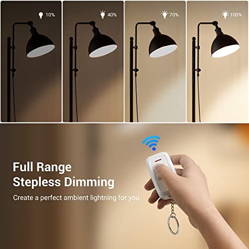 DEWENWILS Plug-in Lamp Dimmer Switch, Wireless Remote Dimmer Plug for Floor Lamps, Table Lamps, String Lights, 100FT Range, Compatible with Dimmable LED/Tungsten Bulbs - style: Handheld Remote Control